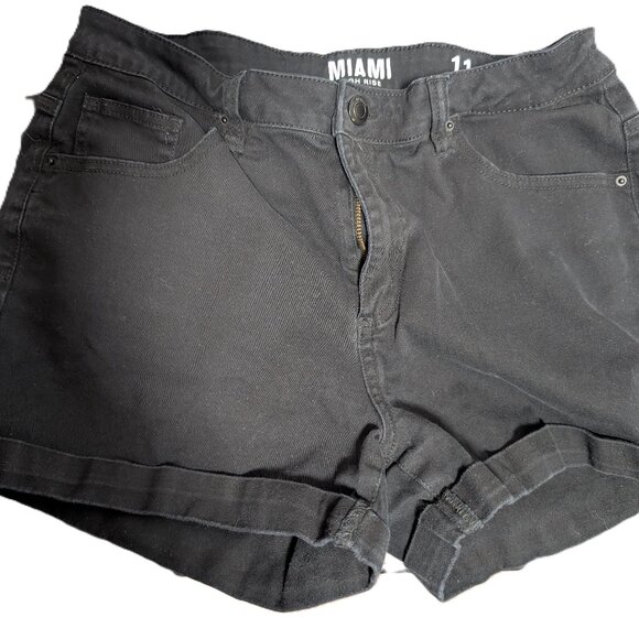 Black High waisted Shorts - Picture 1 of 2